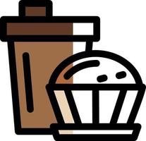 diseño de icono de vector de muffin de café