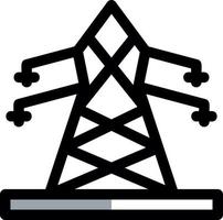 diseño de icono de vector de torre eléctrica