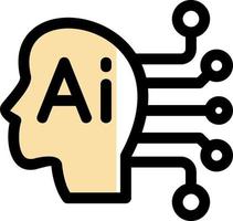 Artificial Consciousness Vector Icon Design