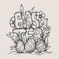 Easter Hand Drawn Vector Illustration