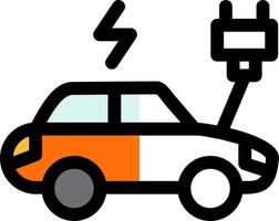 diseño de icono de vector de coche eléctrico