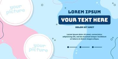 Simple Blue Abstract Banner Background Template vector