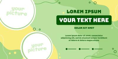 Simple Green Abstract Banner Background Template vector