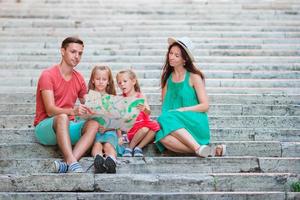 Beautiful family travelling photo