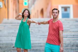 Young couple travelling photo