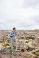 Young traveller man in Cappadocia, Turkey photo