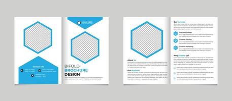 Professional modern and creative corporate business bifold brochure template Free Vector