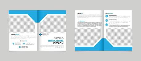 Professional Corporate Modern Bifold Brochure Template Design Free Vector