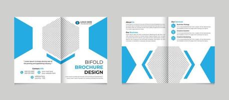 corporativo moderno negocio bifold folleto modelo diseño gratis vector