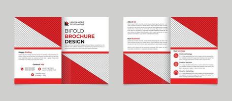 Corporate business bifold brochure template design and company profile brochure template layout design Free Vector