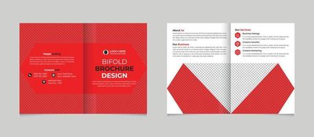 Professional corporate business bifold brochure design template Free Vector