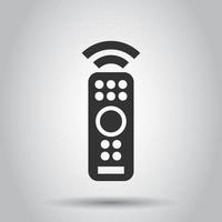 Remote control icon in transparent style. Infrared controller vector illustration on isolated background. Tv keypad business concept.