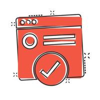 To do list icon in comic style. Document checklist cartoon vector illustration on white isolated background. Notepad check mark splash effect business concept.