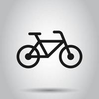 Bicycle sign icon in flat style. Bike vector illustration on isolated background. Cycling business concept.