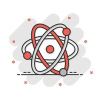 Science icon in comic style. Dna cell cartoon vector illustration on white isolated background. Molecule evolution splash effect business concept.