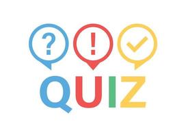 Quiz guess social media icon in flat style. Faq vector illustration on isolated background. Help button sign business concept.