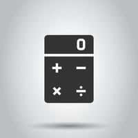 Calculator icon in flat style. Calculate vector illustration on white isolated background. Calculation business concept.