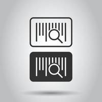 Barcode icon in flat style. Product distribution vector illustration on white isolated background. Bar code business concept.