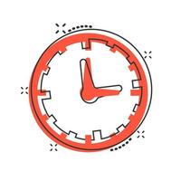 reloj cuenta regresiva icono en cómic estilo. hora cronómetro vector dibujos animados ilustración pictograma chapoteo efecto.