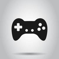 Joystick sign icon in flat style. Gamepad vector illustration on isolated background. Gaming console controller business concept.