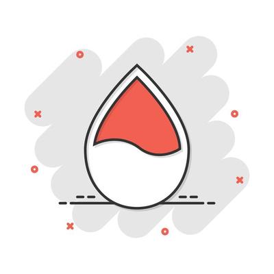 Water drop icon in comic style. Raindrop vector cartoon illustration pictogram. Droplet water blob business concept splash effect.