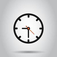 Clock sign icon in flat style. Time management vector illustration on isolated background. Timer business concept.