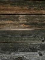 The background texture of the wall is made of brown old wooden boards. Close-up. photo