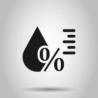 Humidity icon in flat style. Climate vector illustration on isolated background. Temperature forecast business concept.