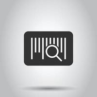 Barcode icon in flat style. Product distribution vector illustration on white isolated background. Bar code business concept.