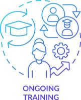 Ongoing training blue gradient concept icon. Advantage of inclusive classrooms abstract idea thin line illustration. Staff development. Isolated outline drawing vector