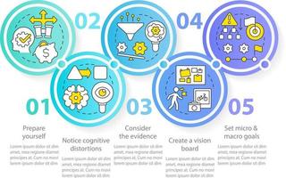 Adaptability tips circle infographic template. Embrace changes. Data visualization with 5 steps. Editable timeline info chart. Workflow layout with line icons vector