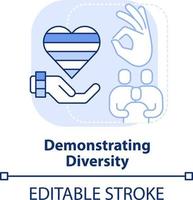 Demonstrating diversity light blue concept icon. Benefit of same-sex parenting abstract idea thin line illustration. Isolated outline drawing. Editable stroke vector