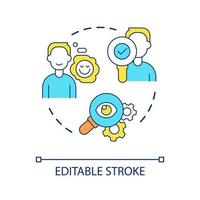 Rely on stereotypes concept icon. Information assessment. Personal prejudice. Confirmation bias sign abstract idea thin line illustration. Isolated outline drawing. Editable stroke vector