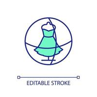 Digitization of fashion industry RGB color icon. Buy clothes in virtual reality. E commerce development. Isolated vector illustration. Simple filled line drawing. Editable stroke