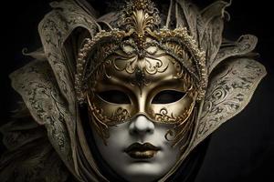 Elegant mask of venetian carnival photo