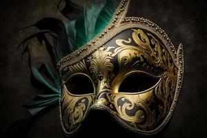 Elegant mask of venetian carnival photo