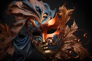 elegante máscara de veneciano carnaval foto