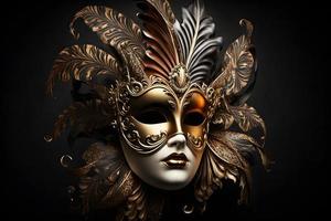 Elegant composition with venetian carnivals mask photo