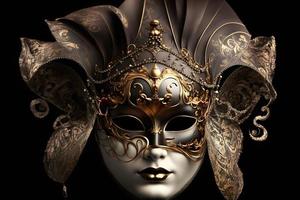 Elegant mask of venetian carnival photo