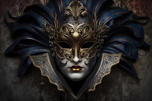 Elegant mask of venetian carnival photo