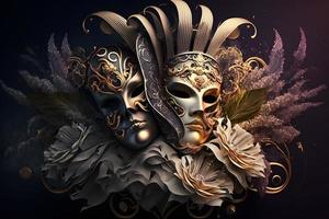 Elegant venetian carnival composition photo