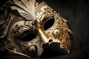 Elegant mask of venetian carnival photo