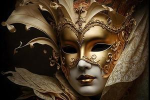 Elegant mask of venetian carnival photo