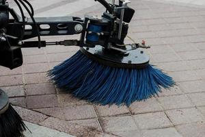 Brushs of street cleaning machine photo