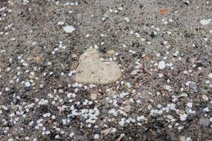 Stone in the shape of a heart. photo