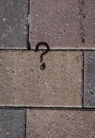 question mark on tile photo