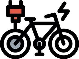 Electric Bike Vector Icon Design