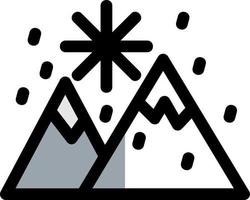 Snow Landscape Vector Icon Design