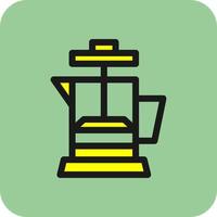 Coffee Press Vector Icon Design