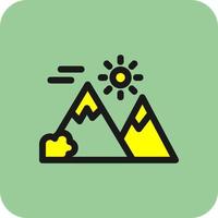 Mountains Landscape Vector Icon Design